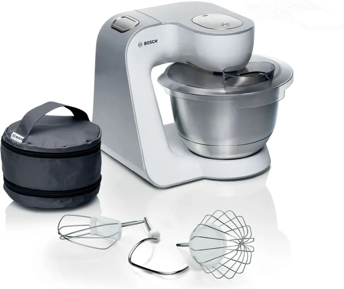 Bosch MUM58200 Keukenmachine 1000W - 7 Snelheden - 3,9L - Wit/Zilver