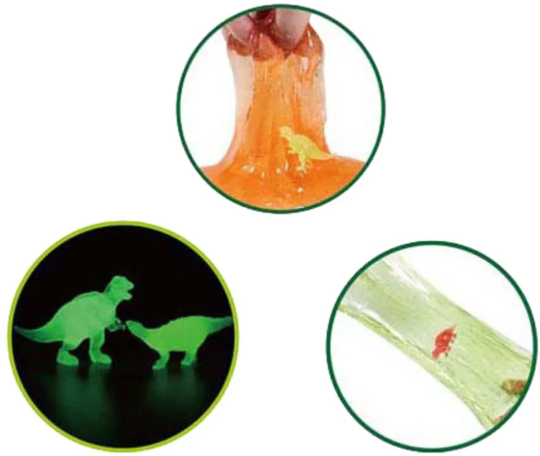 Johntoy Dino Slijmeieren Glow in the Dark - Multicolor