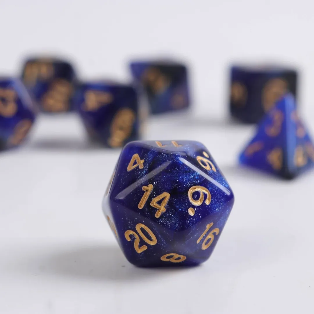 Lapi Toys D&D Dobbelstenen Set 7-delig - Acryl - Blauw