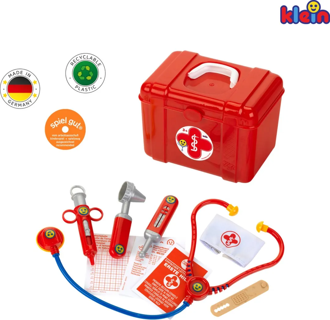 Klein Toys Dokterskoffer Rood - 21x14,5x18cm