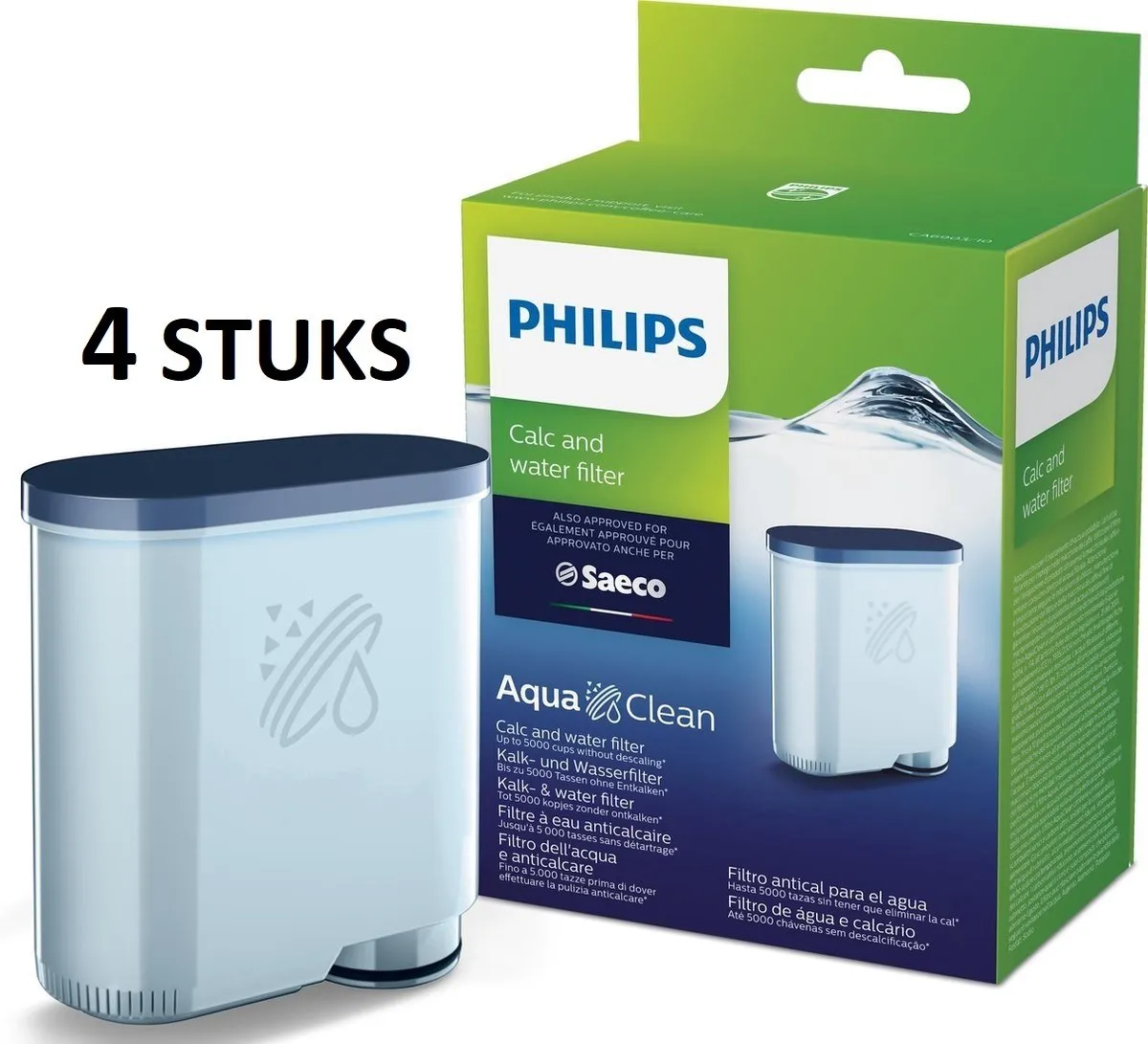 Philips Saeco AquaClean CA6903 Koffiemachinereiniger - 4 Stuks