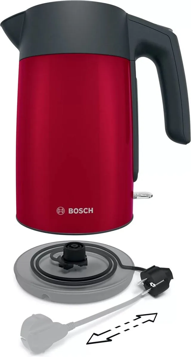 Bosch TWK7L464 Waterkoker 2400W - 1,7L - Rood