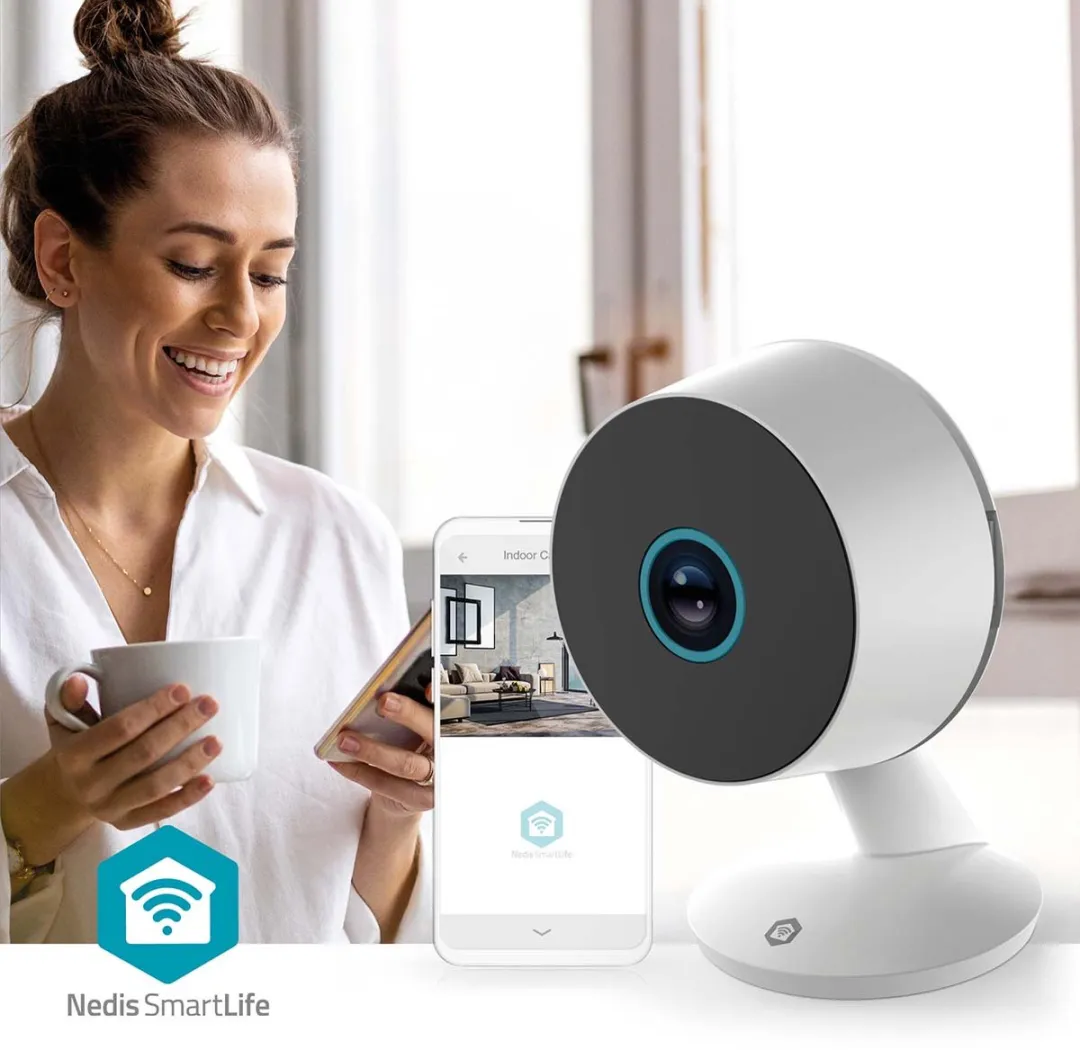 Nedis SmartLife WIFICI08CWT Beveiligingscamera Binnen - 3MP Full HD - Wit