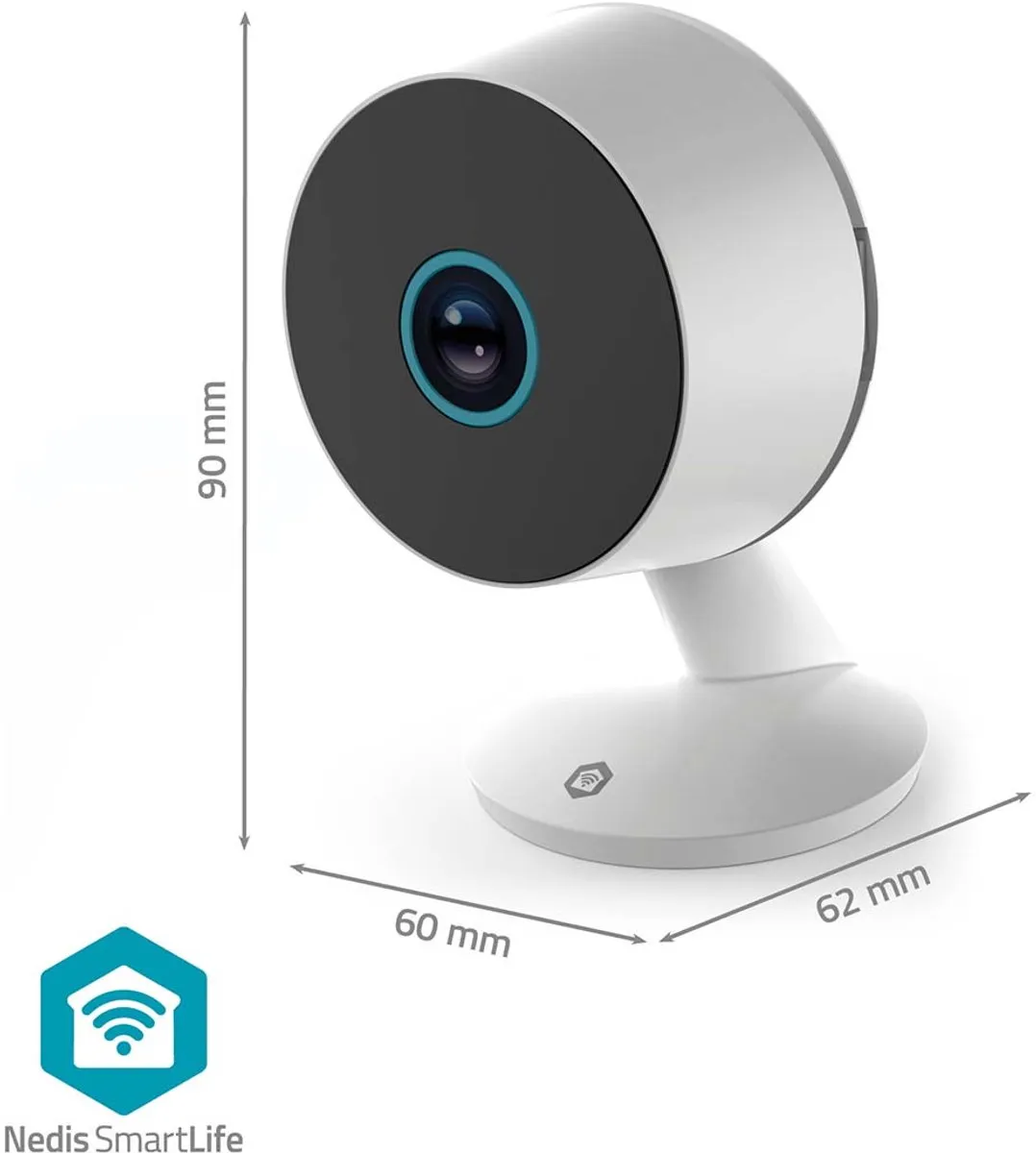 Nedis SmartLife WIFICI08CWT Beveiligingscamera Binnen - 3MP Full HD - Wit