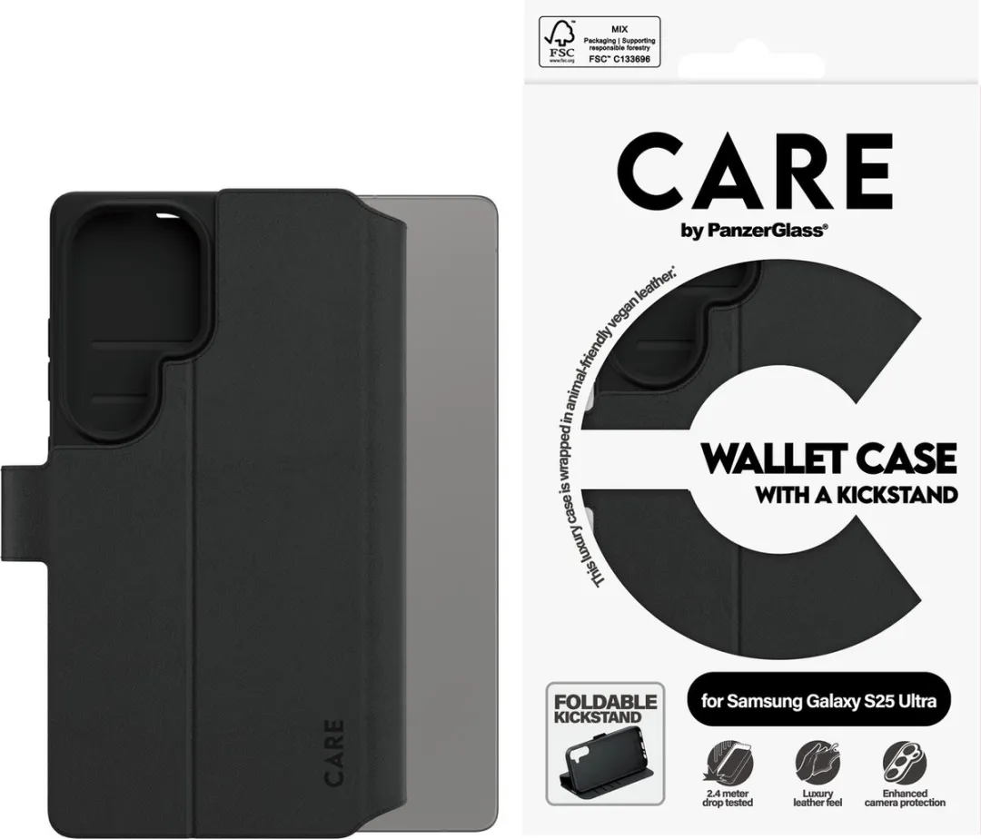 PanzerGlass Hoesje Galaxy S25 Ultra Kickstand Wallet - 5715685016714