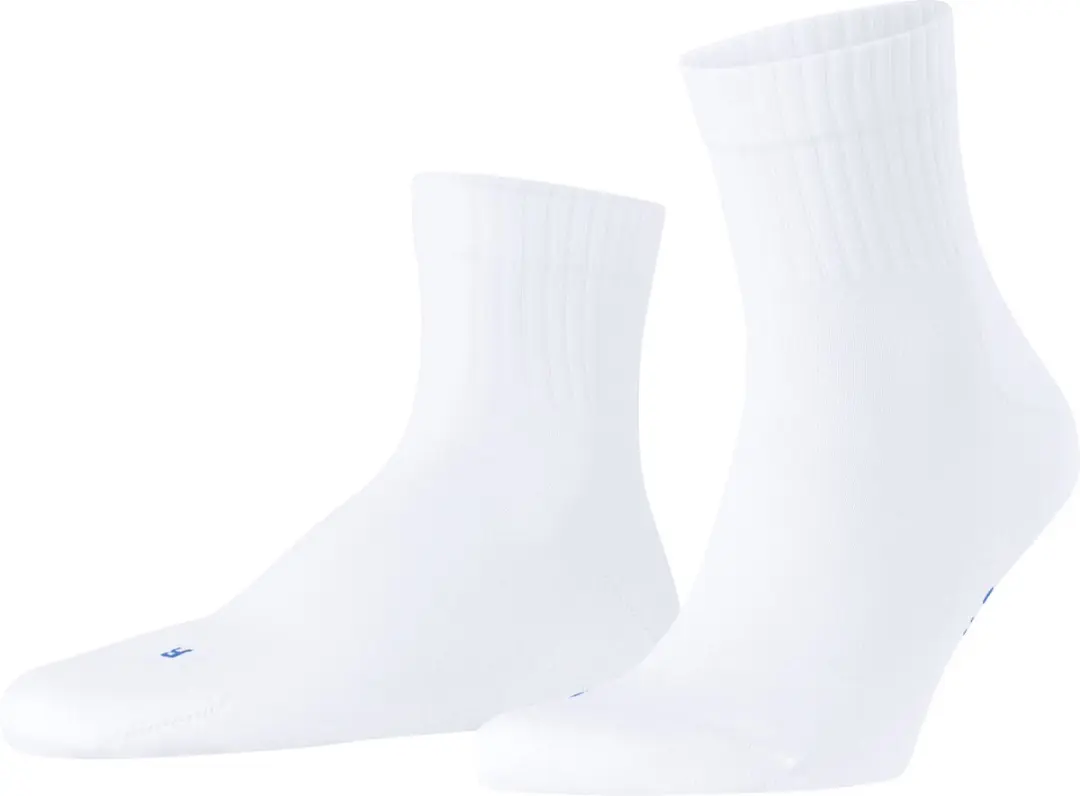 FALKE Run Rib crew eenkleurig katoen functioneel materiaal sokken unisex wit