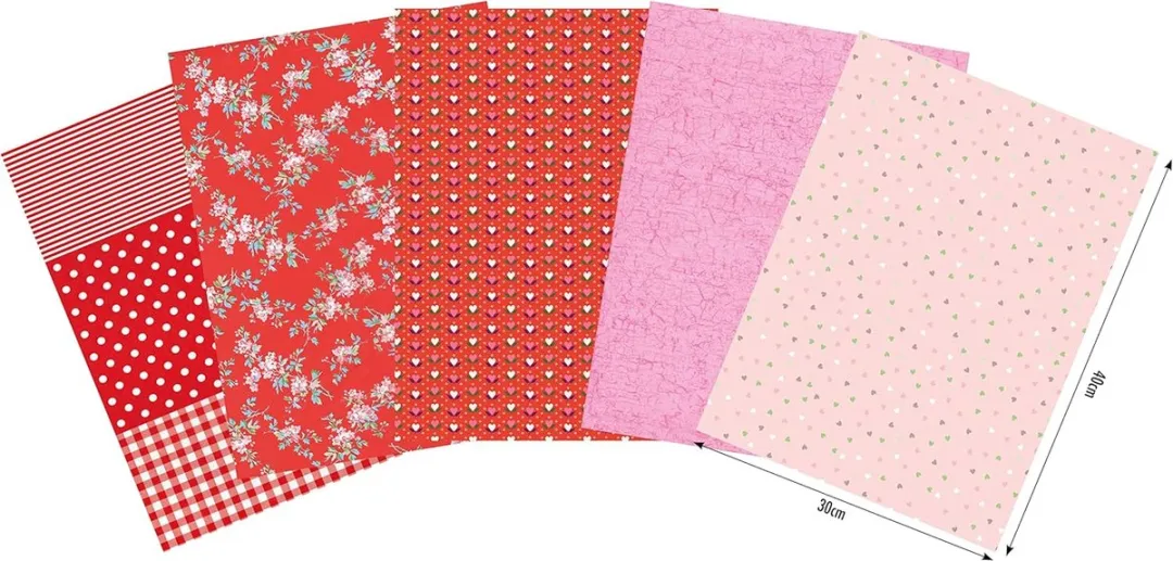 Decopatch Pocket No28 - 5 Vellen Bedrukt Papier 30x40cm - 5 Kleuren