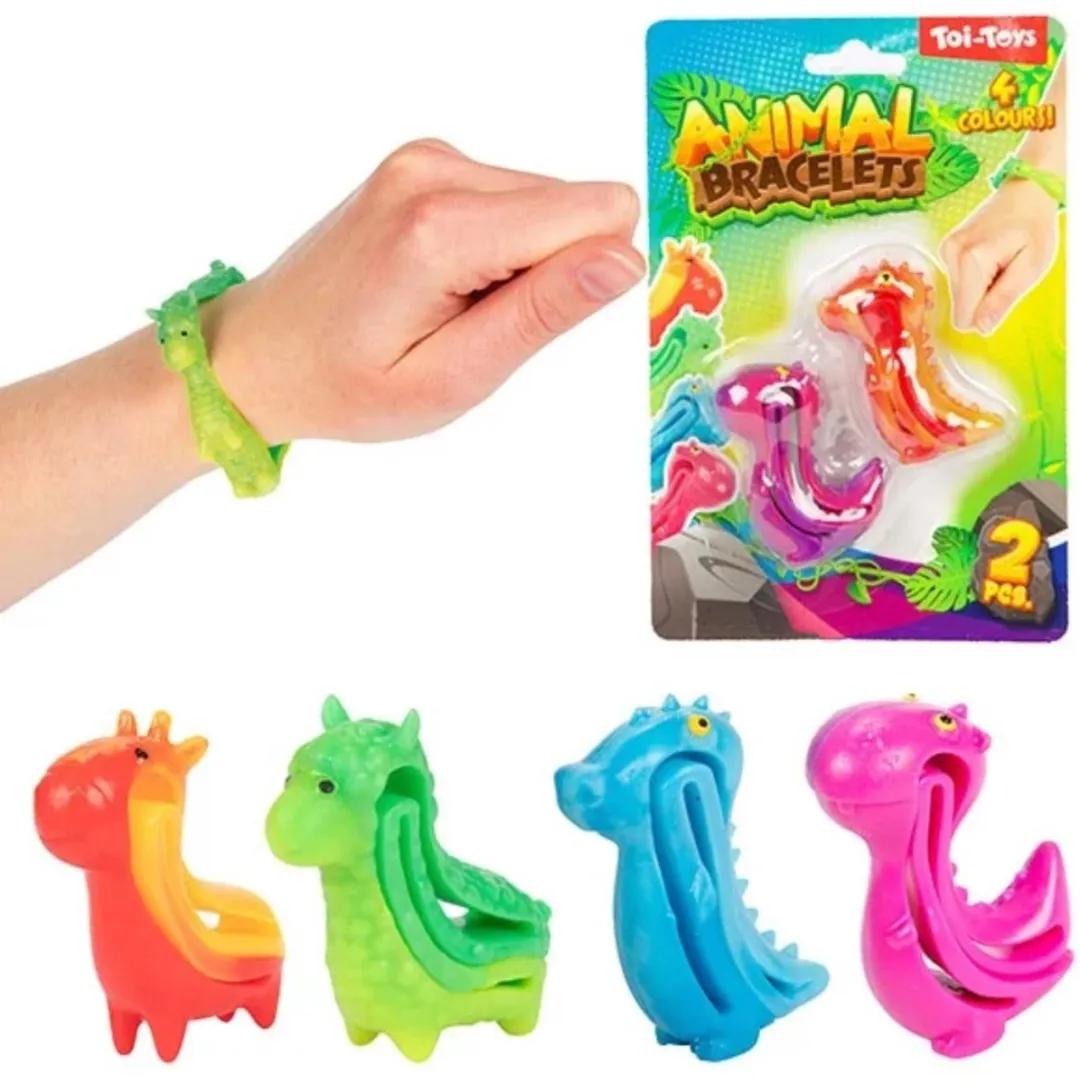 Toi-Toys Fun Elastiekdier Armband - Multicolor