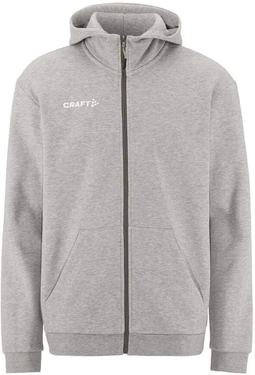 Craft Community 2.0 Logo Sweater Met Rits Heren - Lichtgrijs Gemeleerd | Maat: S - afbeelding 3 van 3