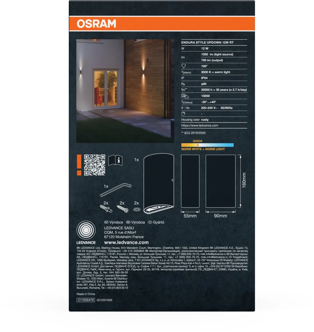 Osram Endura Style Updown 12W - Warm wit - Rust - afbeelding 6 van 6