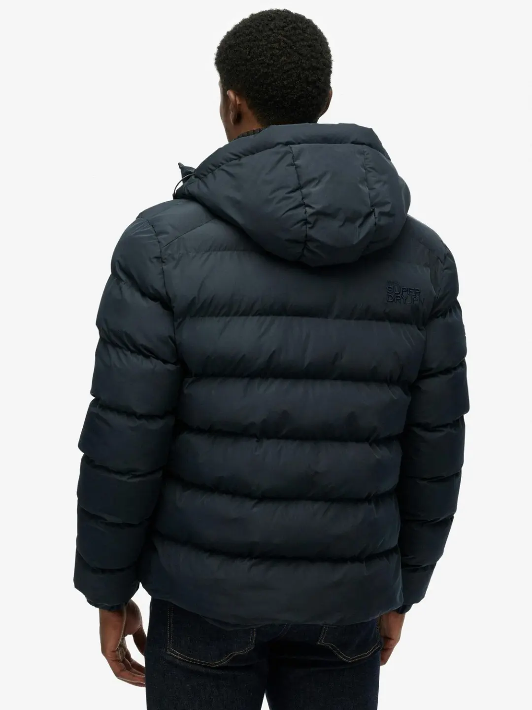 Superdry Hooded Sports Puffer Jacket - Navy - L - afbeelding 6 van 6
