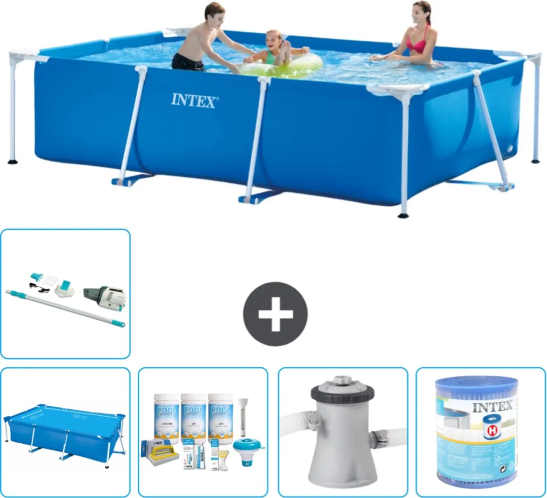 Intex Rechthoekig Frame Zwembad 300x200x75cm