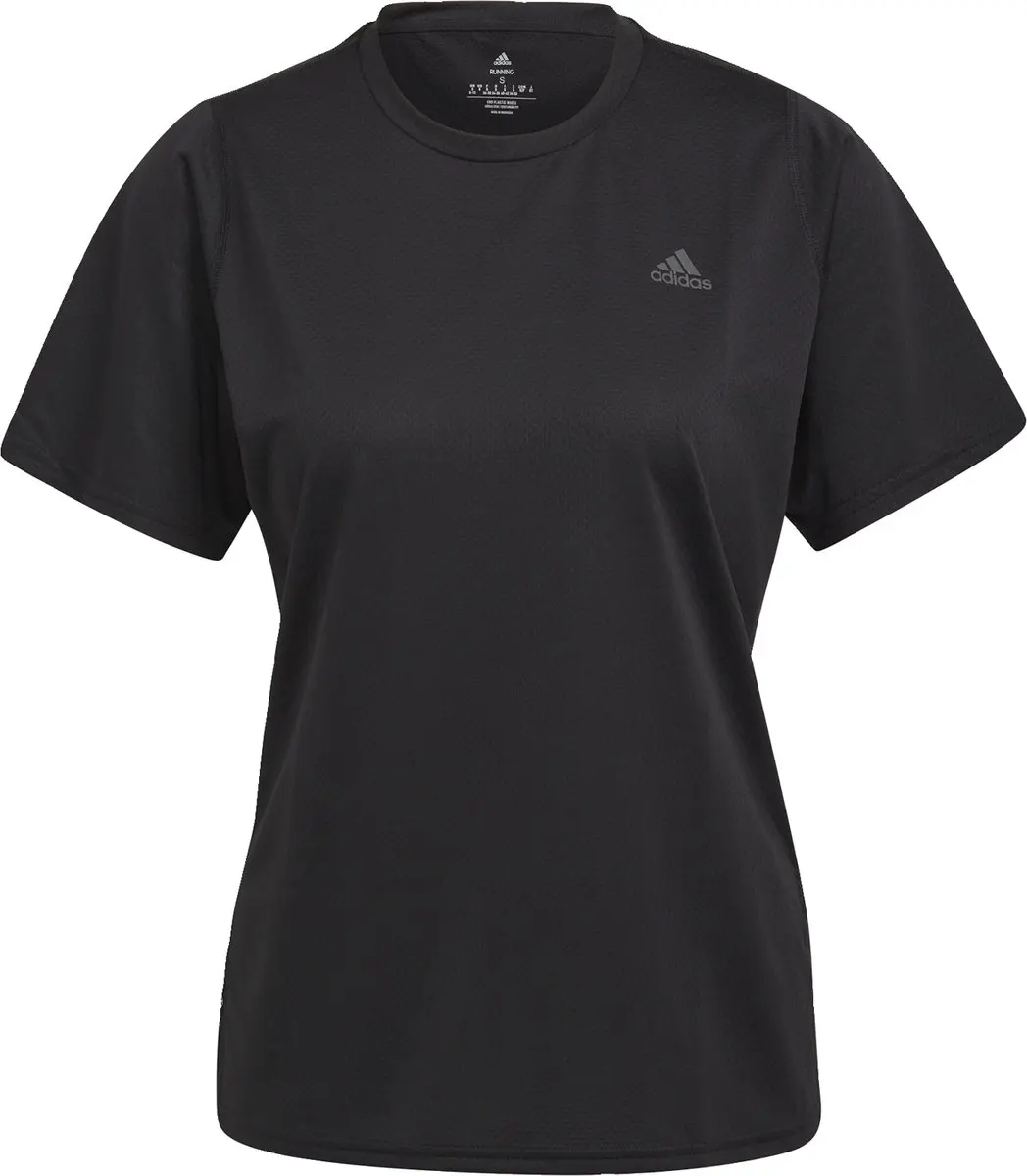 adidas Run Icons 3bar Dames Running T-shirt - Zwart - S