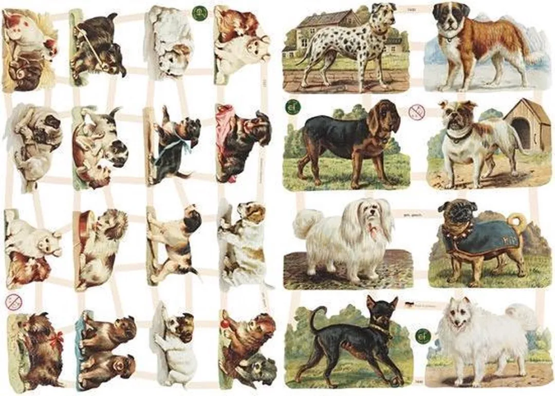 Creativ Company Vintage Plaatjes Honden Poëziealbum