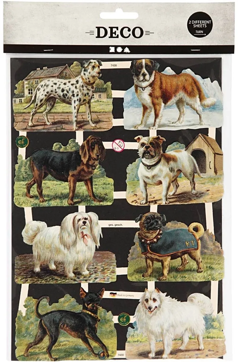 Creativ Company Vintage Plaatjes Honden Poëziealbum - 16,5x23,5cm - Multicolor