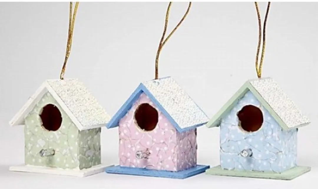 Creativ Company Houten Mini Vogelhuis 6x6cm - Naturel