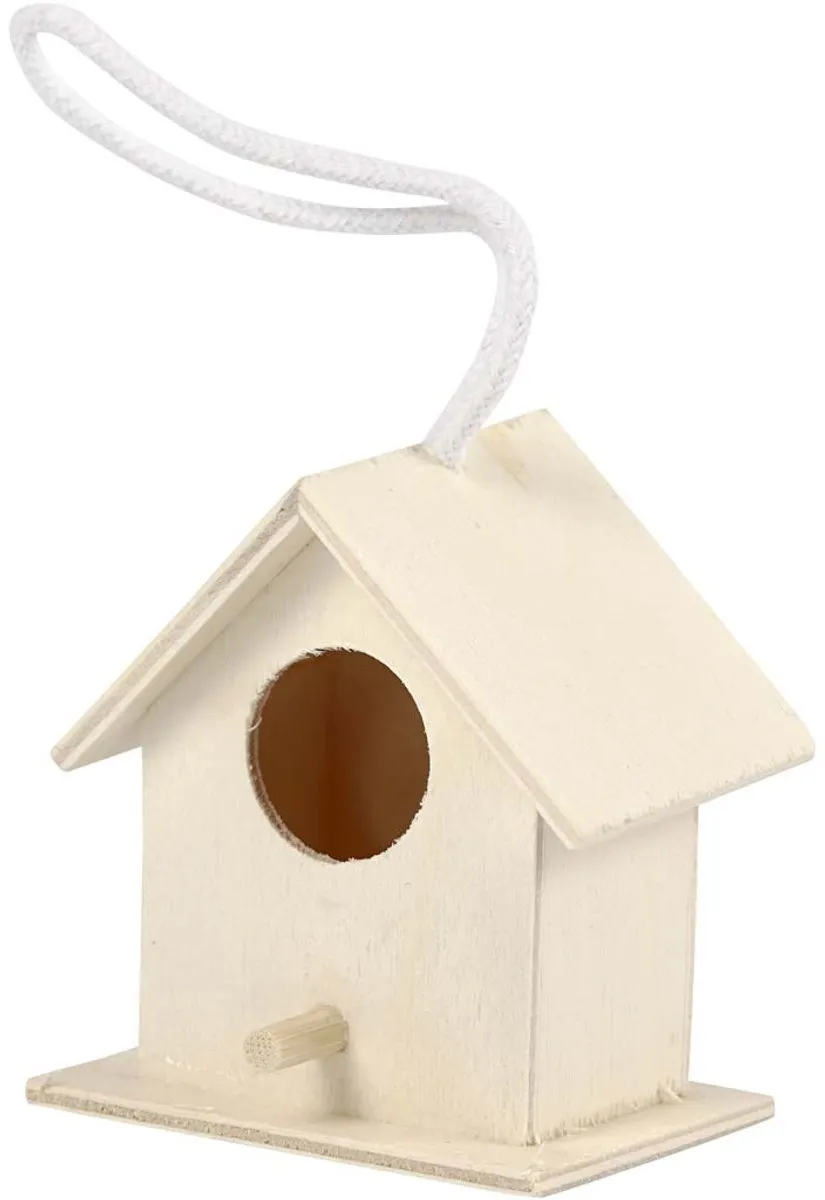 Creativ Company Houten Mini Vogelhuis 6x6cm - Naturel