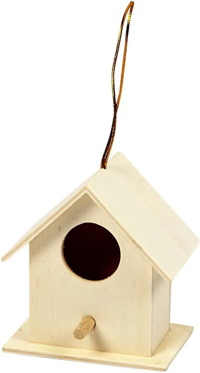Creativ Company Houten Mini Vogelhuis 6x6cm
