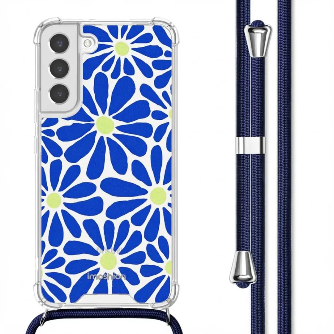 Imoshion Hoesje Samsung Galaxy S22 Plus Cobalt Blue Flowers Connect