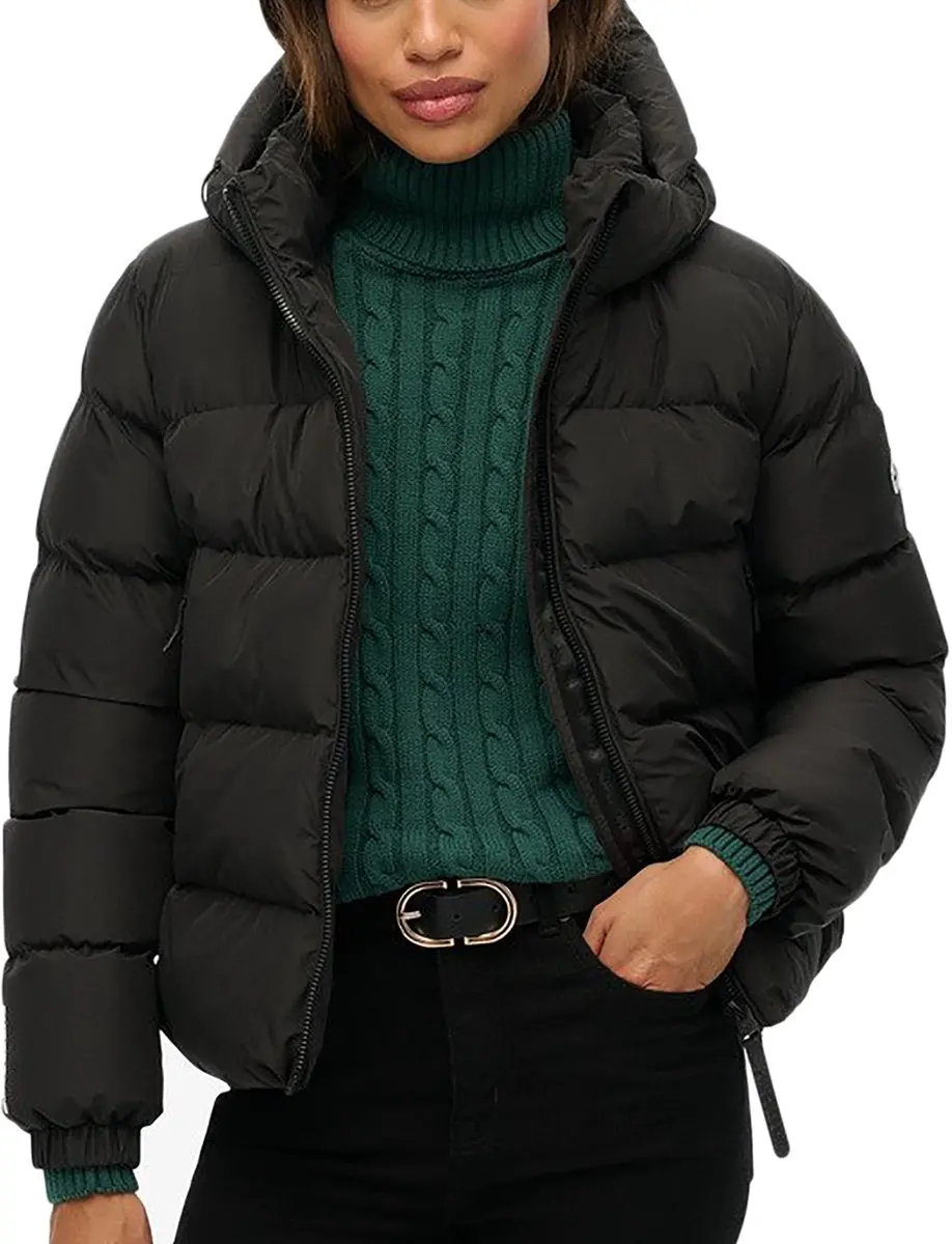 Superdry Sports Puffer Jack Dames - Zwart - afbeelding 6 van 6