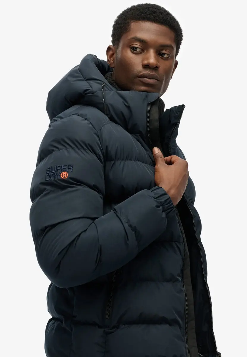 Superdry Sports Pufferjack met Capuchon - Navy - M - afbeelding 3 van 6