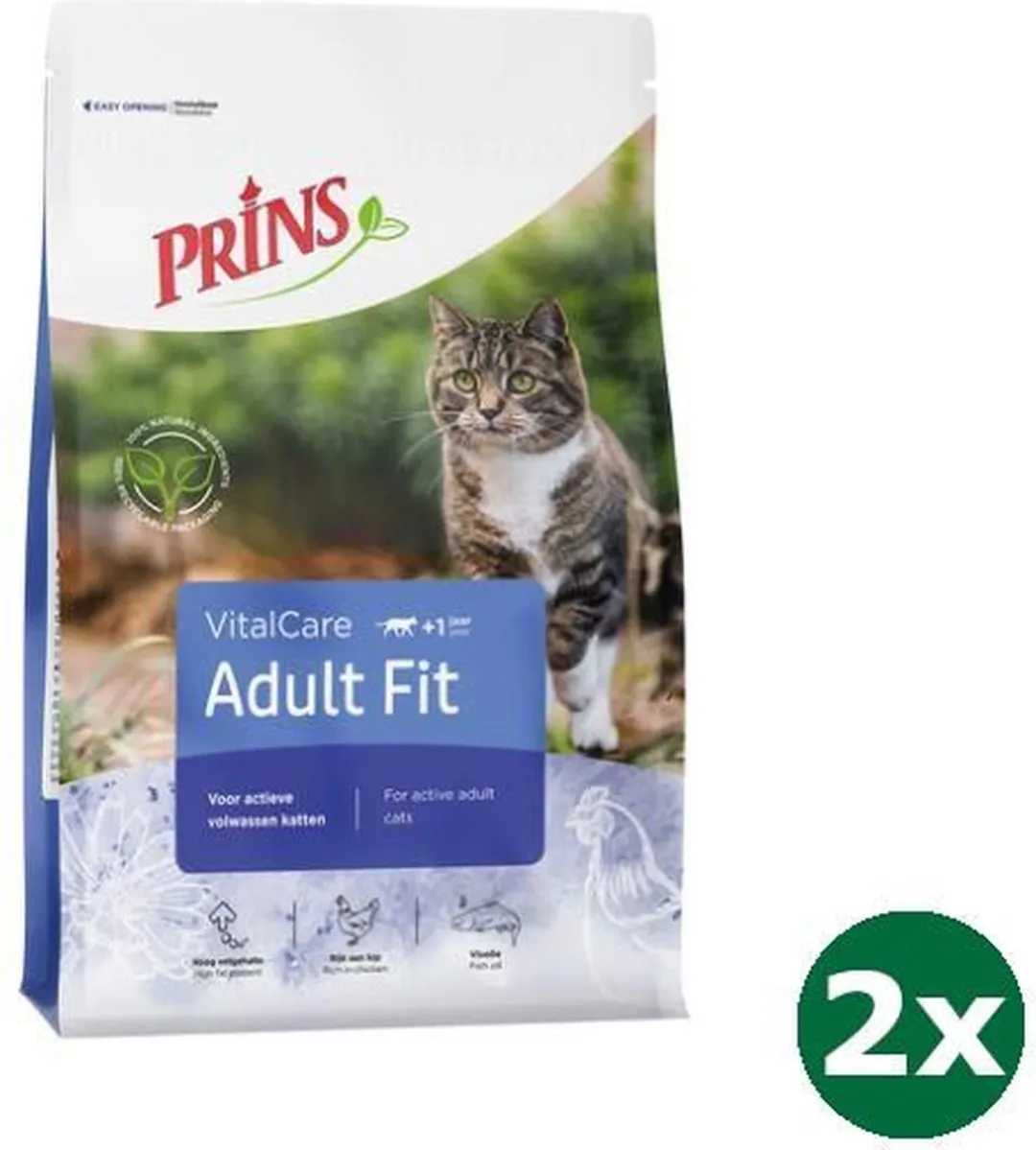 Prins Cat Vital Care Adult Fit Kattenvoer - 2x 4kg