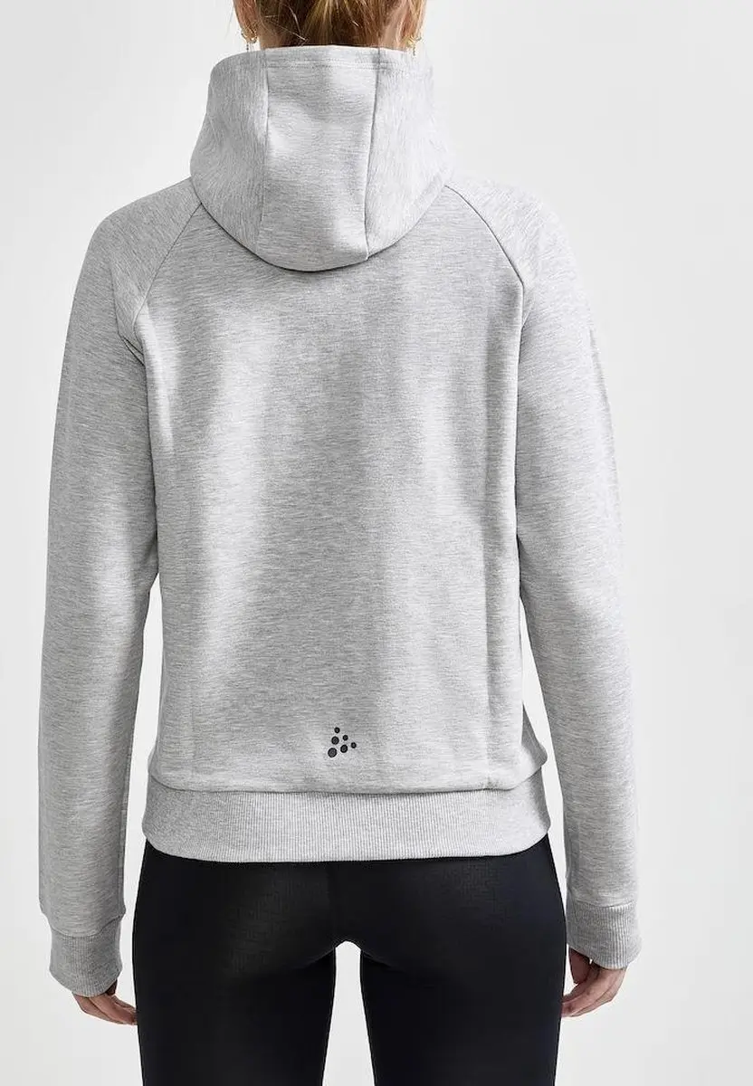 Craft CORE Soul Full Zip Capuchon Dames - Grey Melange - S - afbeelding 3 van 5