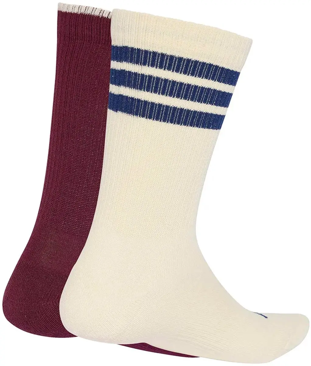 adidas Stadium Graphic Sokken - 2 Paar - Maroon/Ivory/Dark Blue - afbeelding 2 van 4