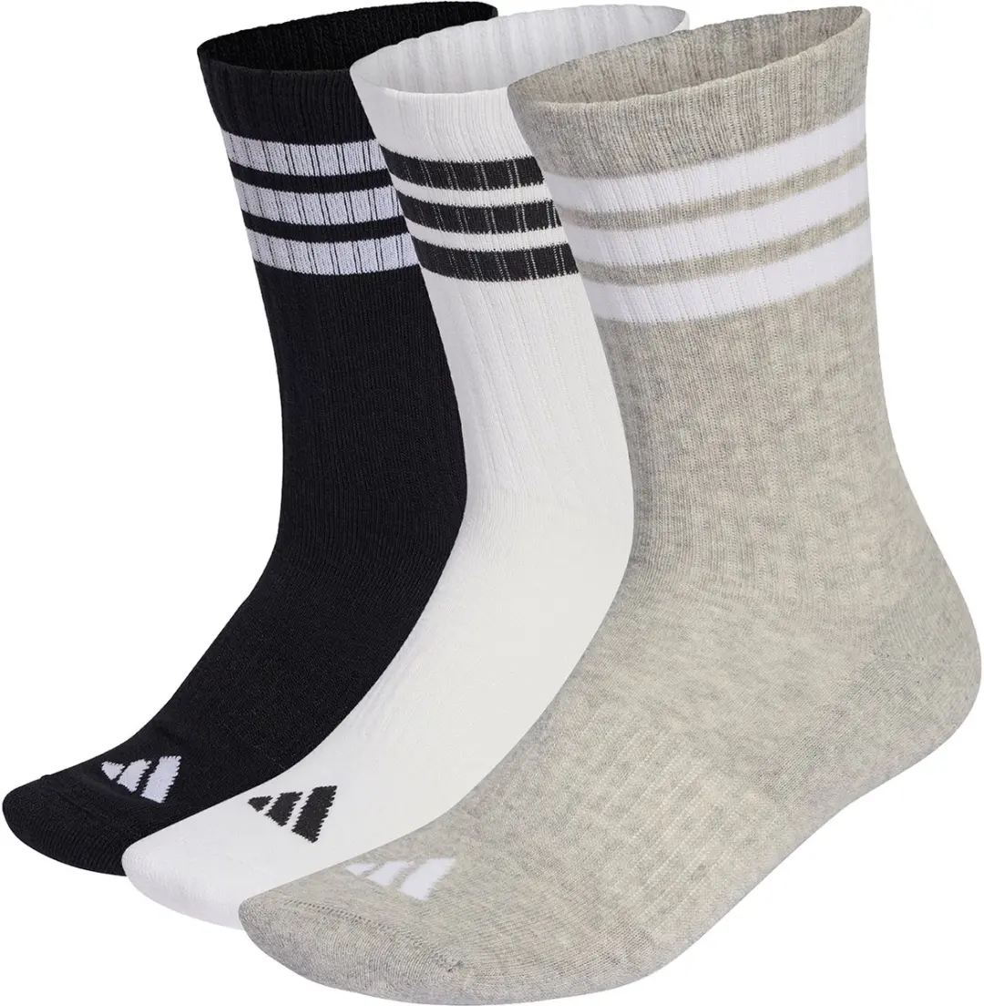 adidas 3-Stripes Crew Sokken - 3 Paar - Wit - afbeelding 6 van 6