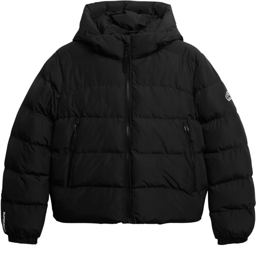 Superdry Sports Puffer Jack Dames met Capuchon - Zwart - afbeelding 5 van 6