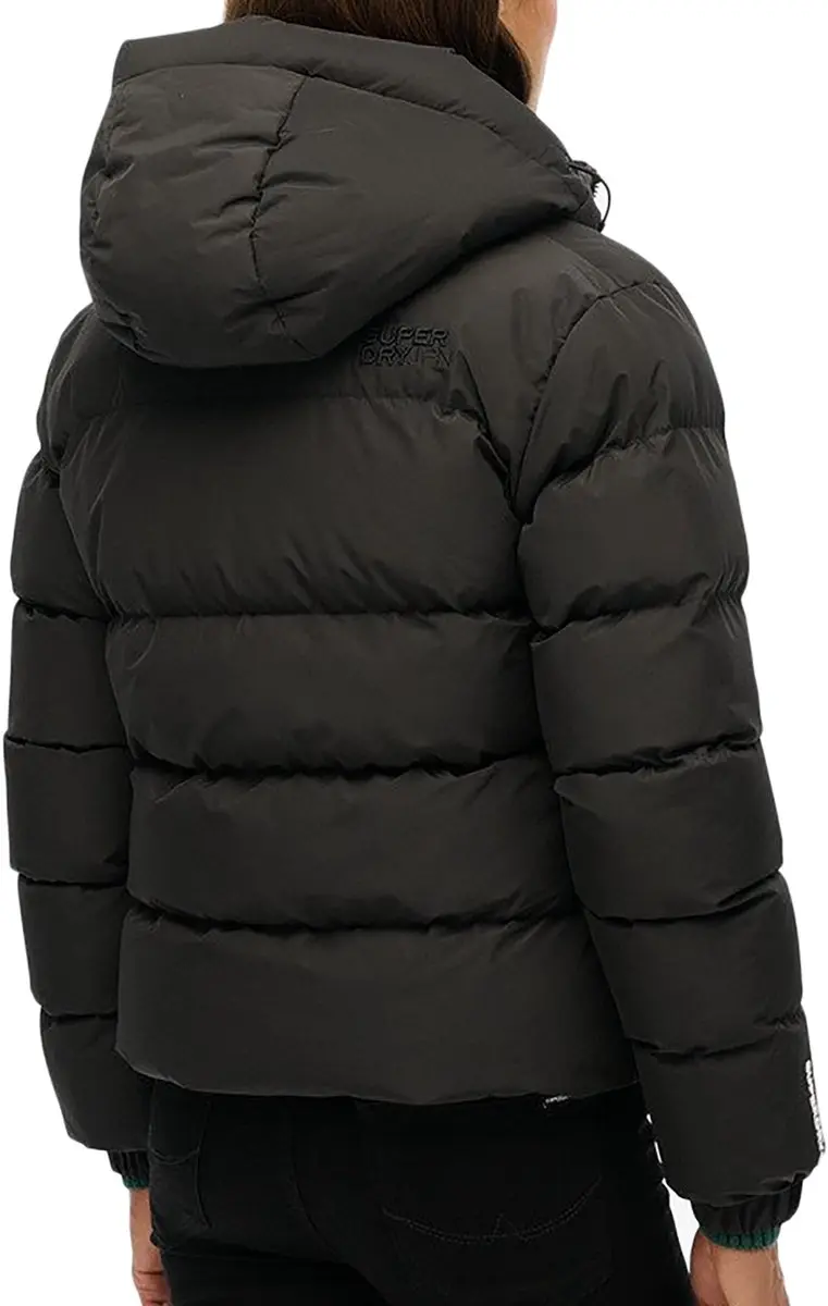 Superdry Sports Puffer Jack Dames met Capuchon - Zwart - afbeelding 6 van 6