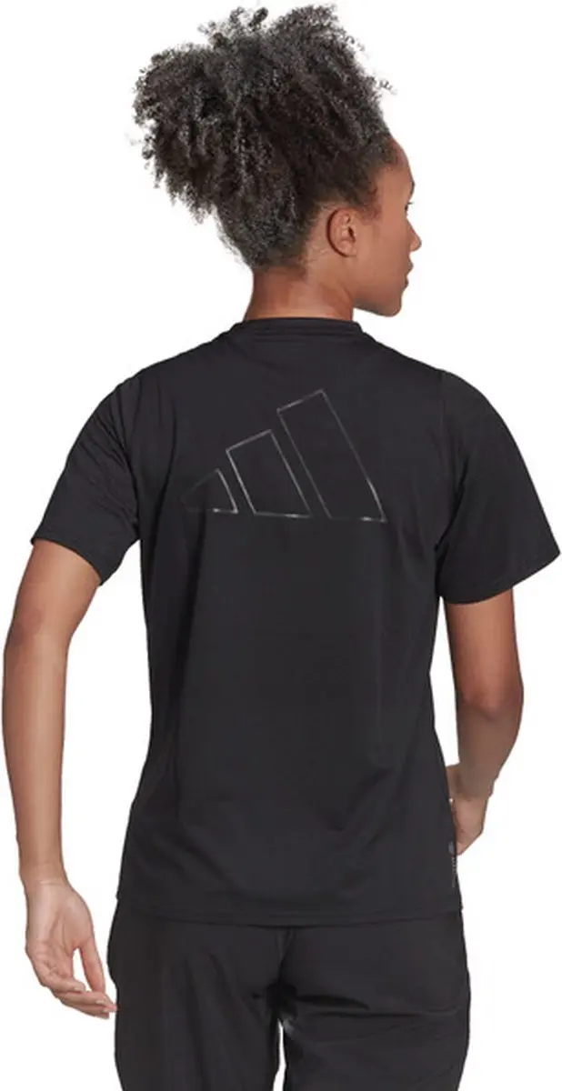 adidas Run Icons 3Bar Dames T-shirt - Zwart - XS - afbeelding 2 van 5