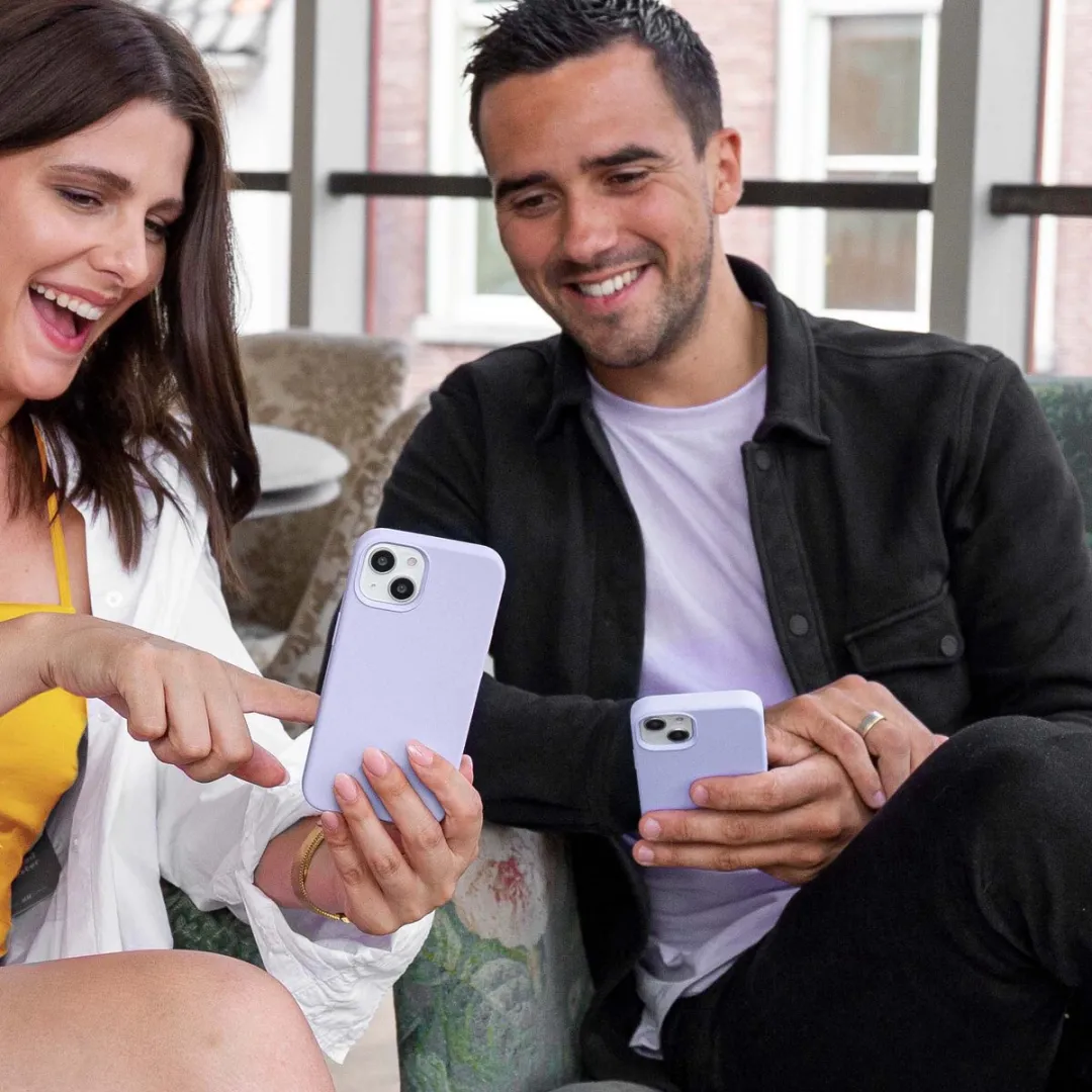 Accezz Hoesje iPhone Xs Paars - Liquid Silicone