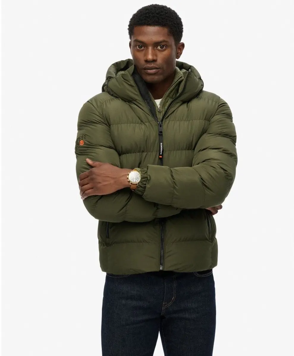Superdry Sports Puffer Jack met Capuchon