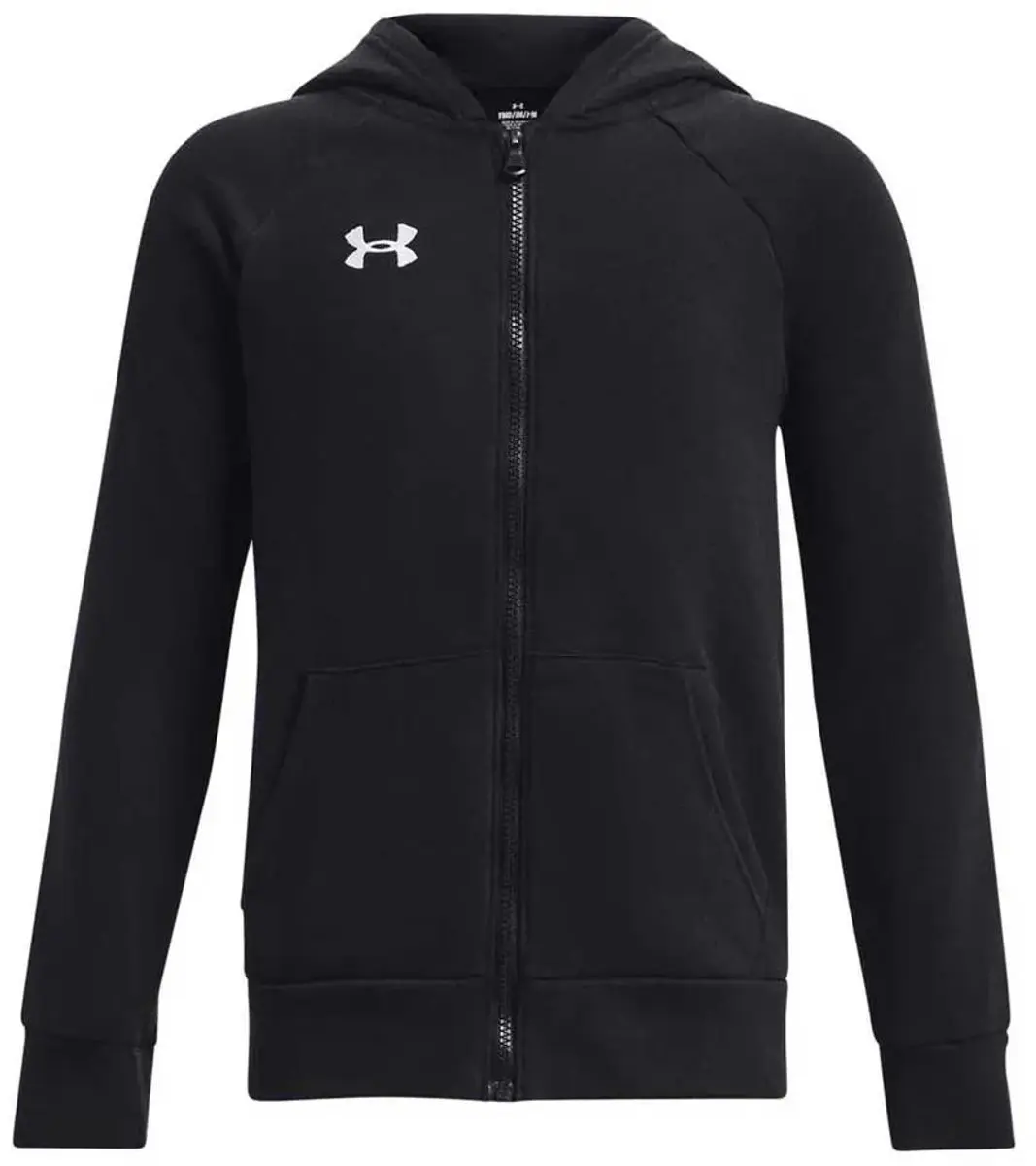 Under Armour Rival Fleece FZ Hoodie Jongens - Zwart - 128 - afbeelding 5 van 5