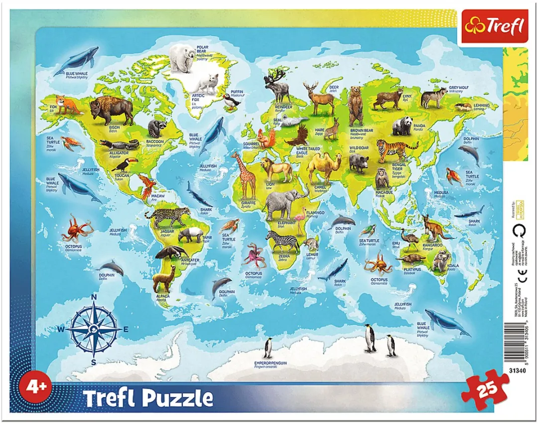 Trefl Dieren Puzzle 25 Stuks