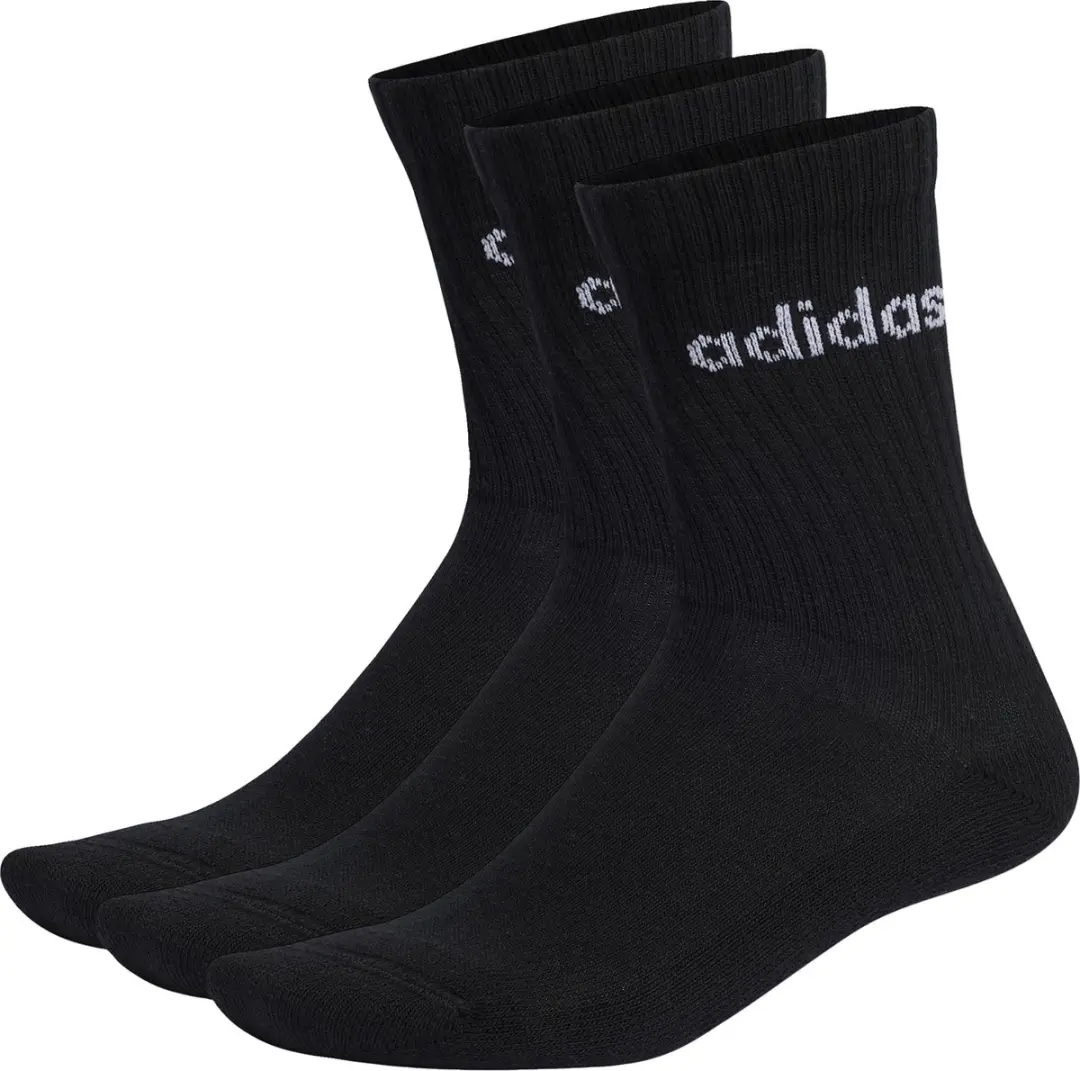 adidas Sportswear Linear Gevoerde Sokken 3 Paar - Zwart - afbeelding 4 van 4