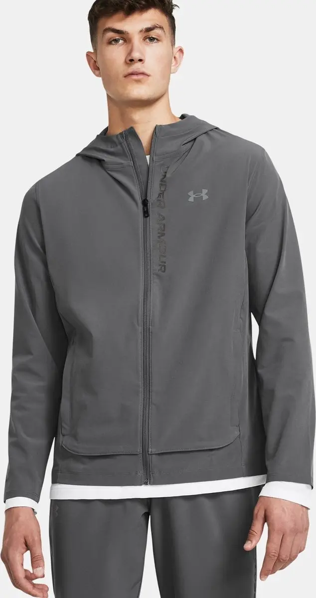 Under Armour OutRun The Storm Heren Sportjas - Castlerock - afbeelding 6 van 6