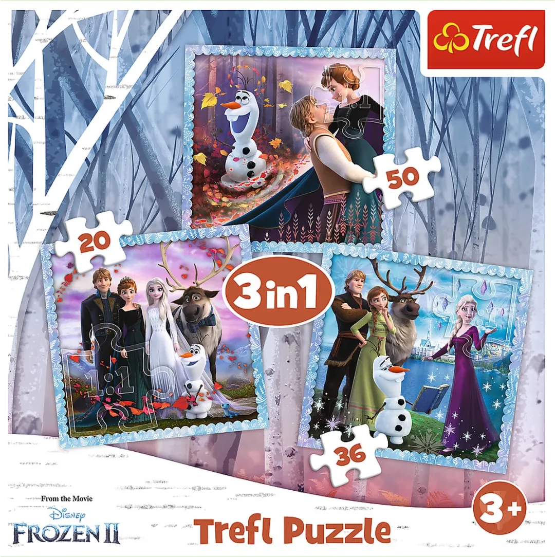 Trefl Frozen 3-in-1 Puzzel 231 Stuks - Multi Colour