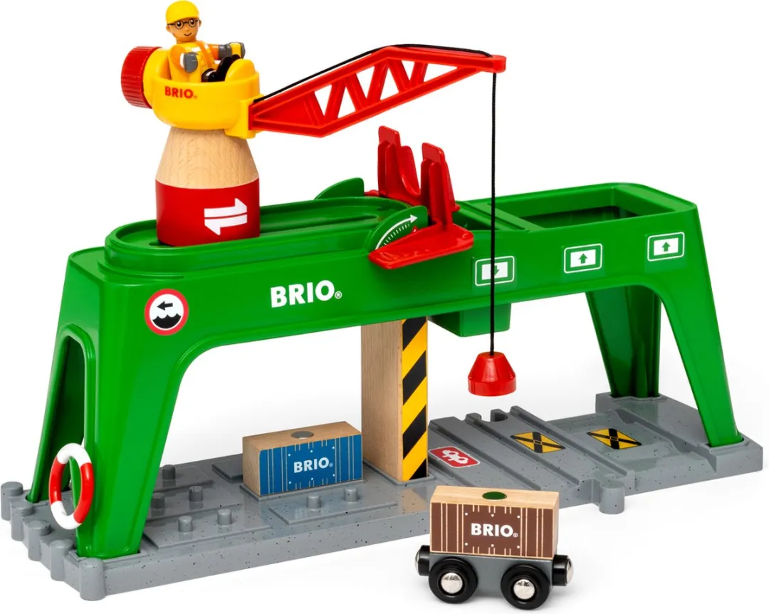 BRIO Containerkraan 33996 - Magnetische haak - Treinsetaccessoire - Groen/Rood - afbeelding 6 van 6