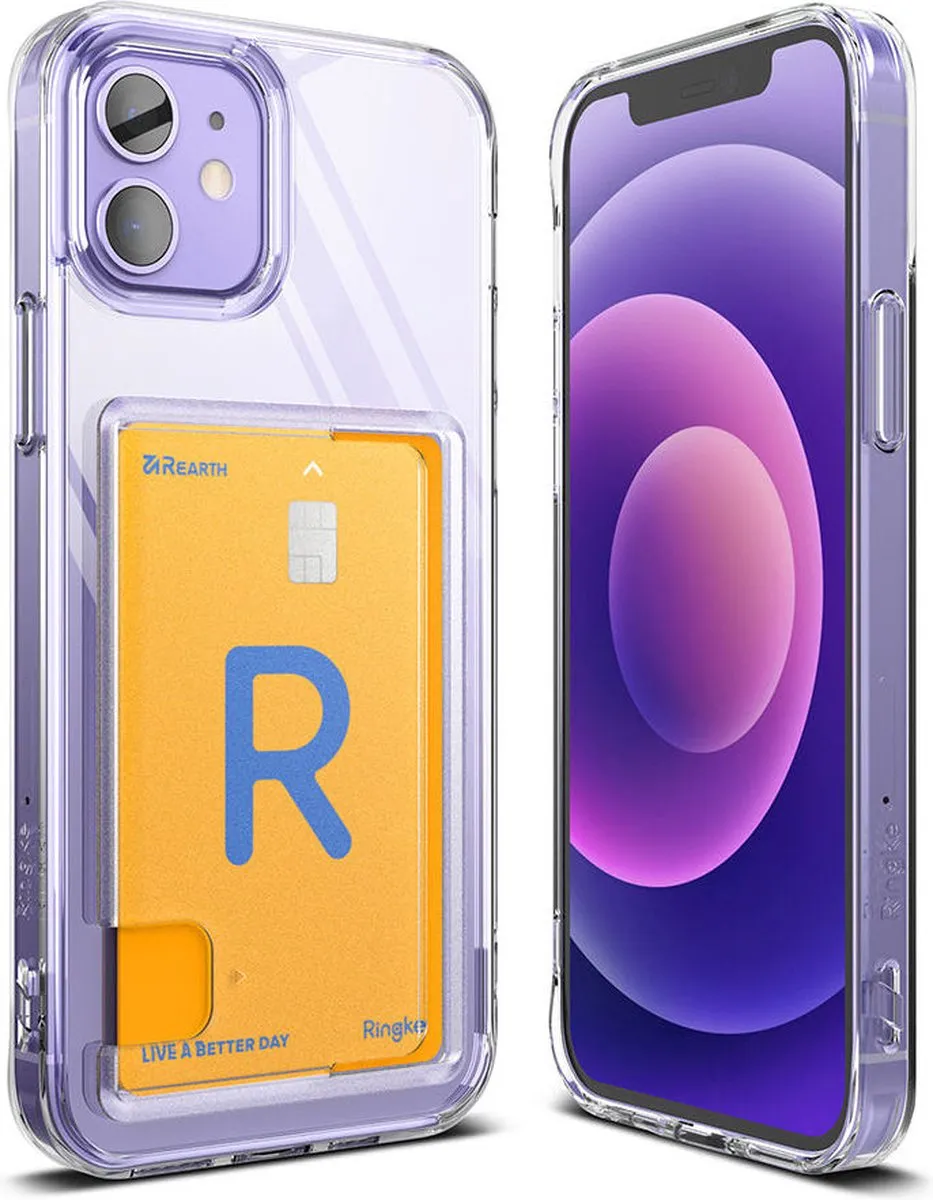 Ringke Fusion Card iPhone 12/12 Pro Hoesje - Transparant