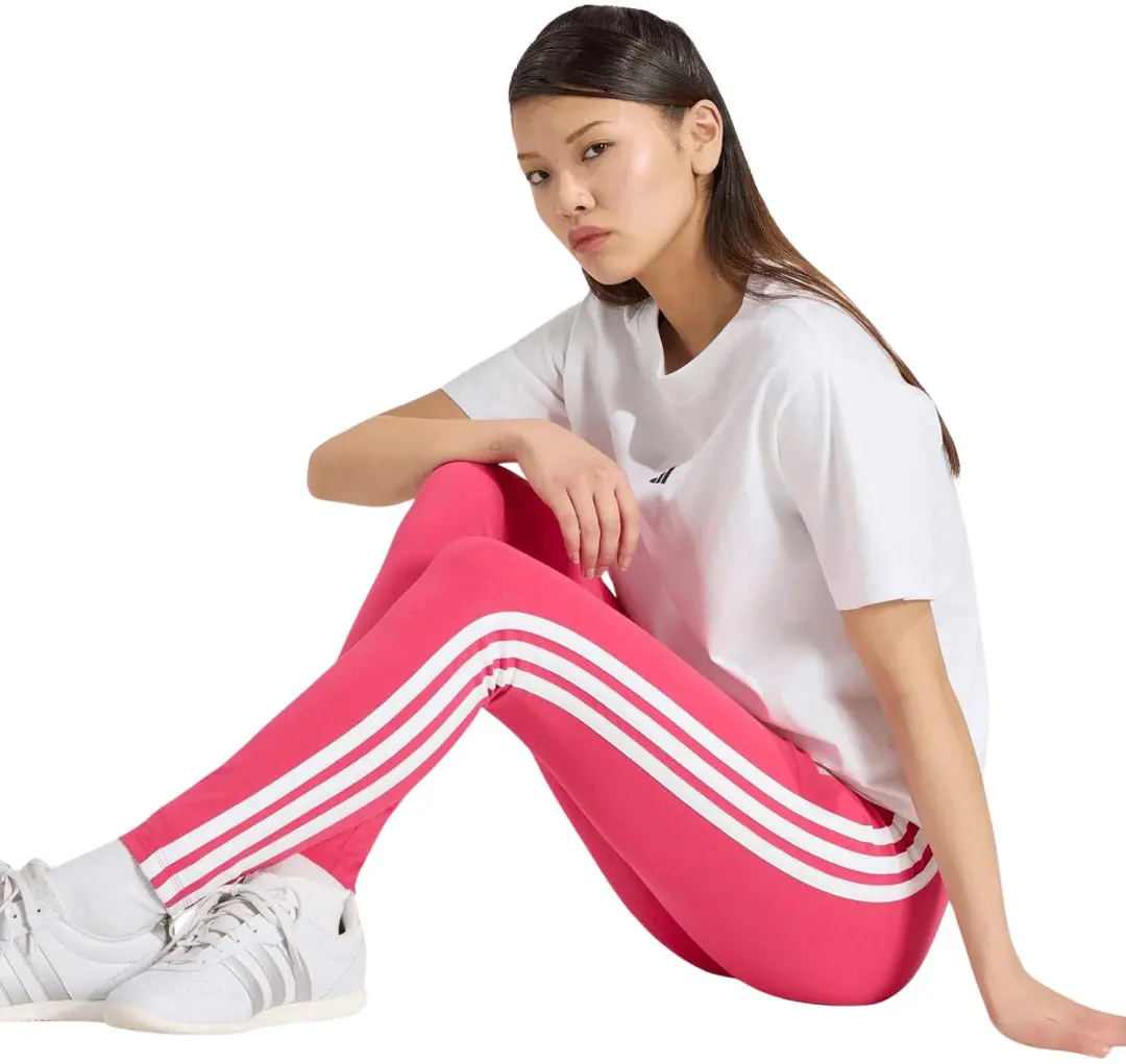 adidas Essentials 3-Stripes Legging Dames - Roze/Wit - afbeelding 2 van 6