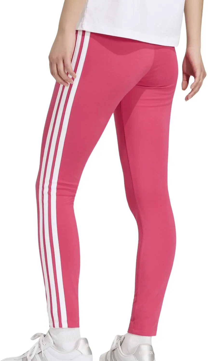 adidas Essentials 3-Stripes Legging Dames - Roze/Wit - afbeelding 6 van 6