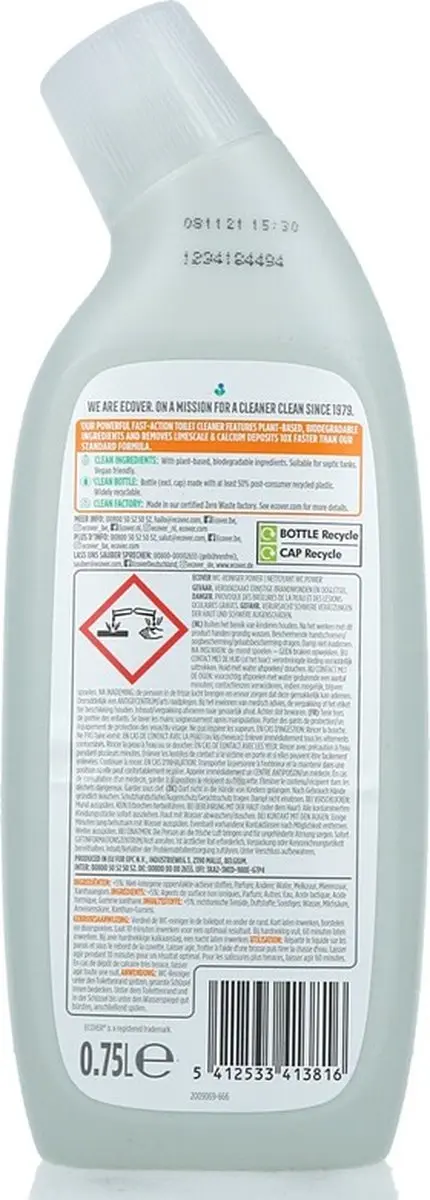 Ecover WC-Reiniger Power - 750ml - afbeelding 3 van 6