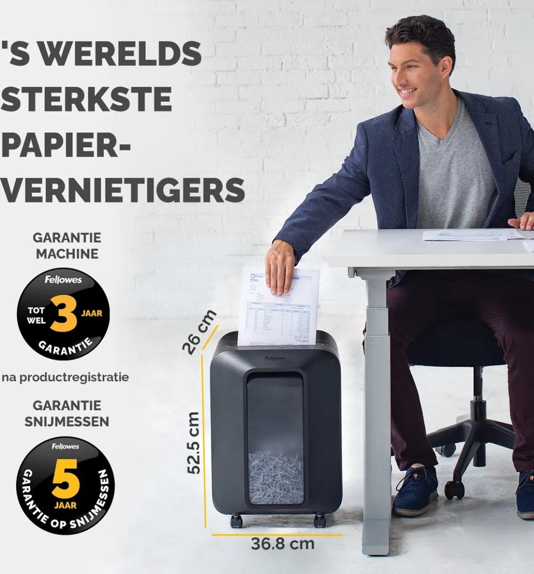 Fellowes Powershred LX200 Papierversnipperaar - P4 - 12 vel - afbeelding 6 van 6