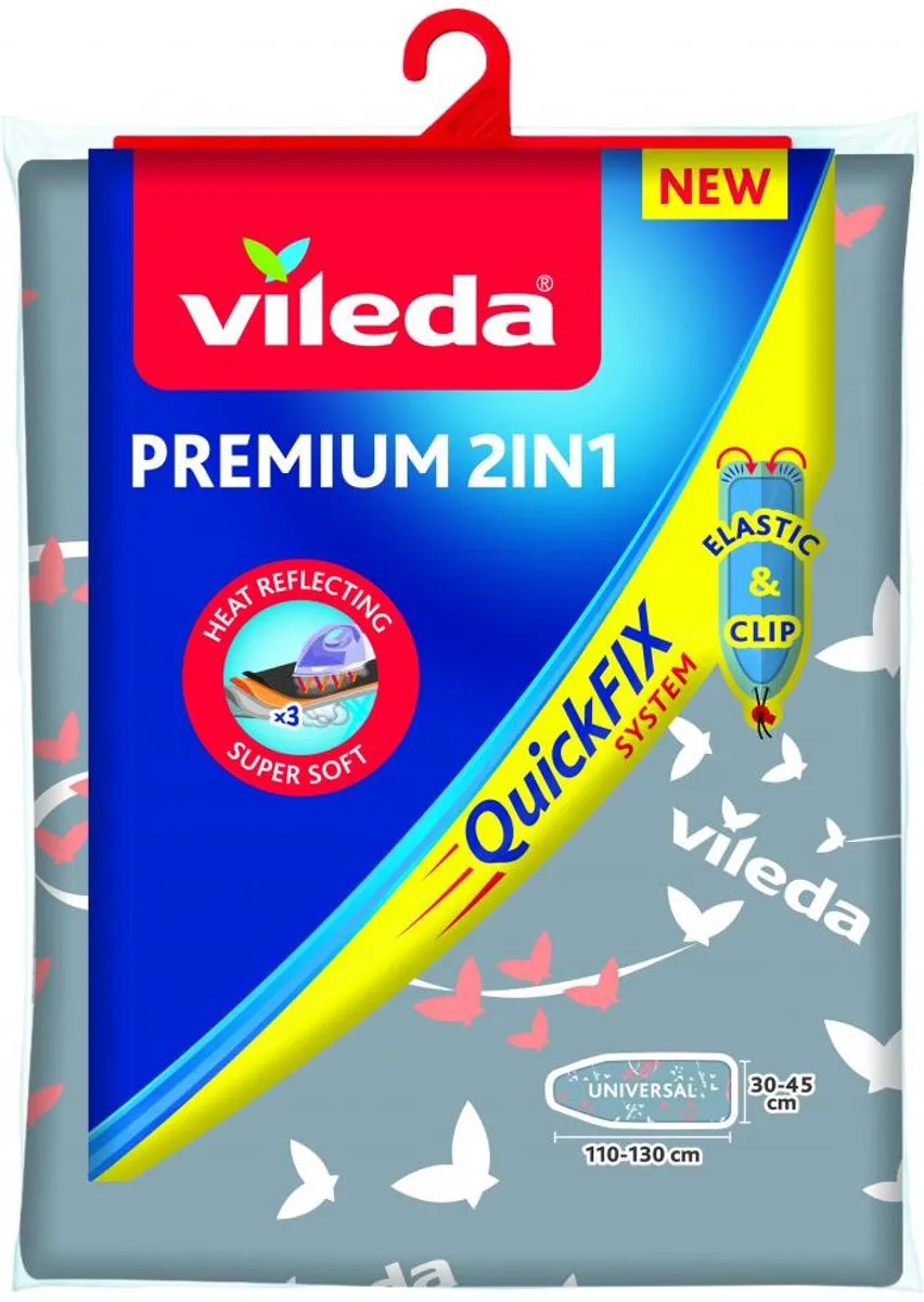 Vileda Premium 2in1 Strijkplankovertrek 163229 - Mix