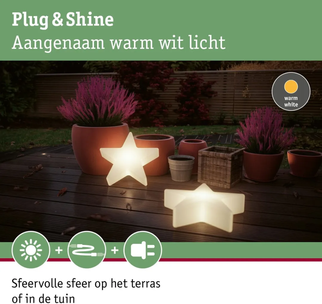 Paulmann Plug & Shine LED Lichtobject Star IP67 3000K