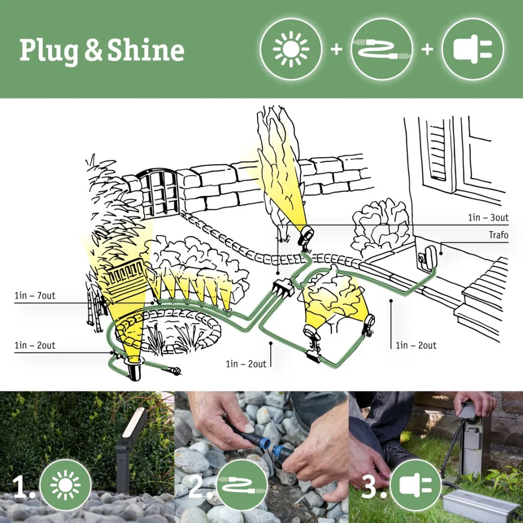 Paulmann Plug & Shine LED Lichtobject Star IP67 3000K