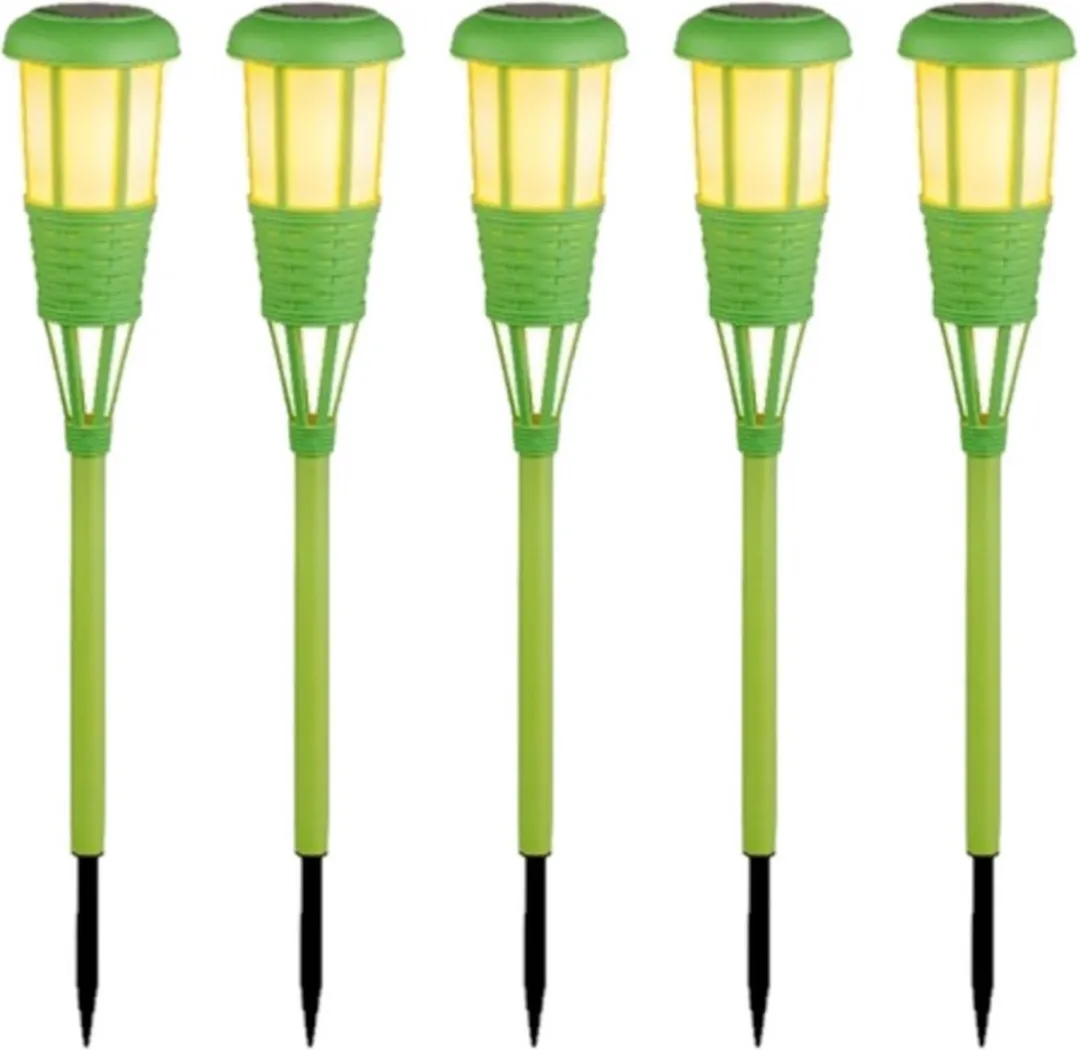 Lumineo Solar Tuinfakkels Groen 20 Stuks
