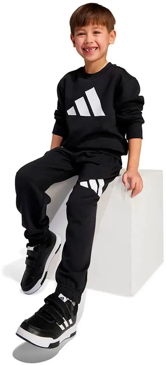 adidas Essentials Kinder Joggers Set - Wit/Zwart - 4 jaar - afbeelding 4 van 4